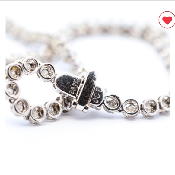 14KWG 3CT DIAMOND TENNIS NECKLACE - Picture 3 of 4